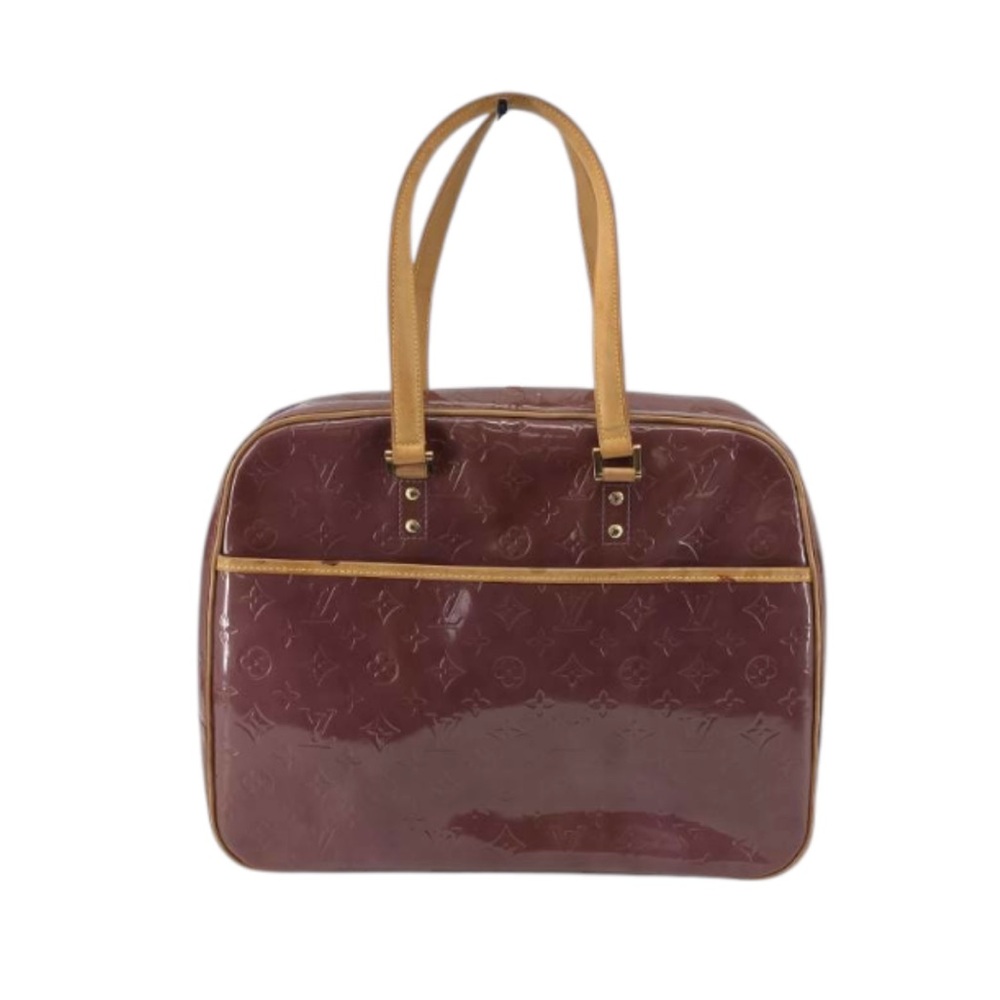Vintage Louis Vuitton 1999 Monogram Vernis Houston Tote Burgundy CA1919 COA
